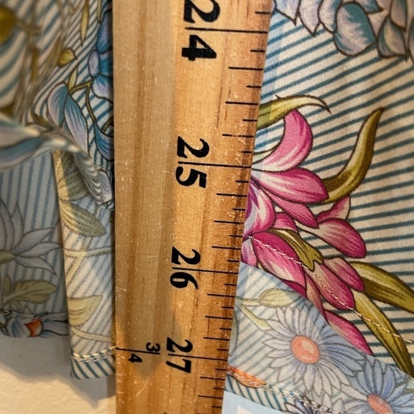 Khaadi Babydoll Long Sleeve Floral Top Size XS Buttoned Multicolor Downstring - Picture 5 of 7